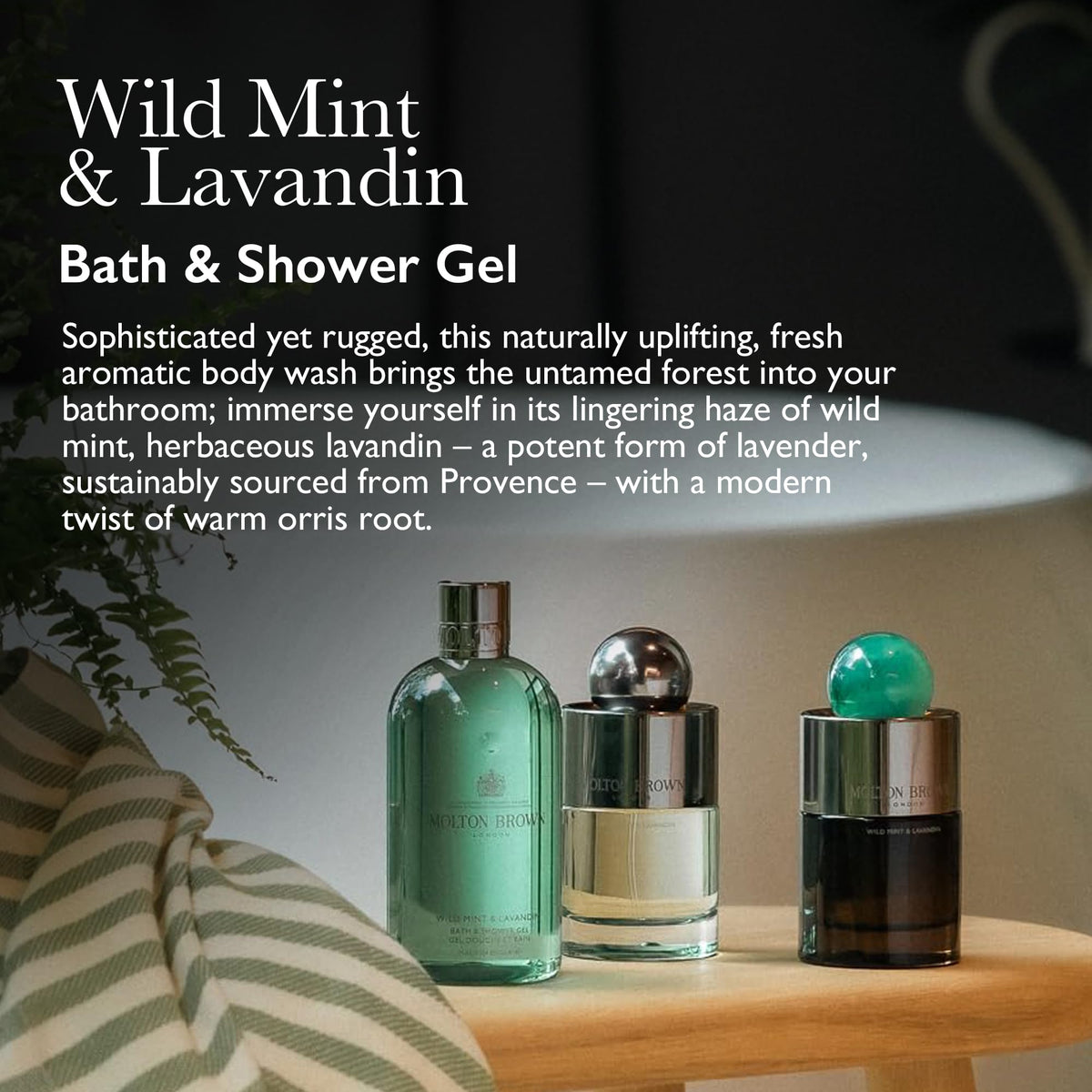 Molton Brown lather texture on hand showing rich foam and gentle cleanse benefit