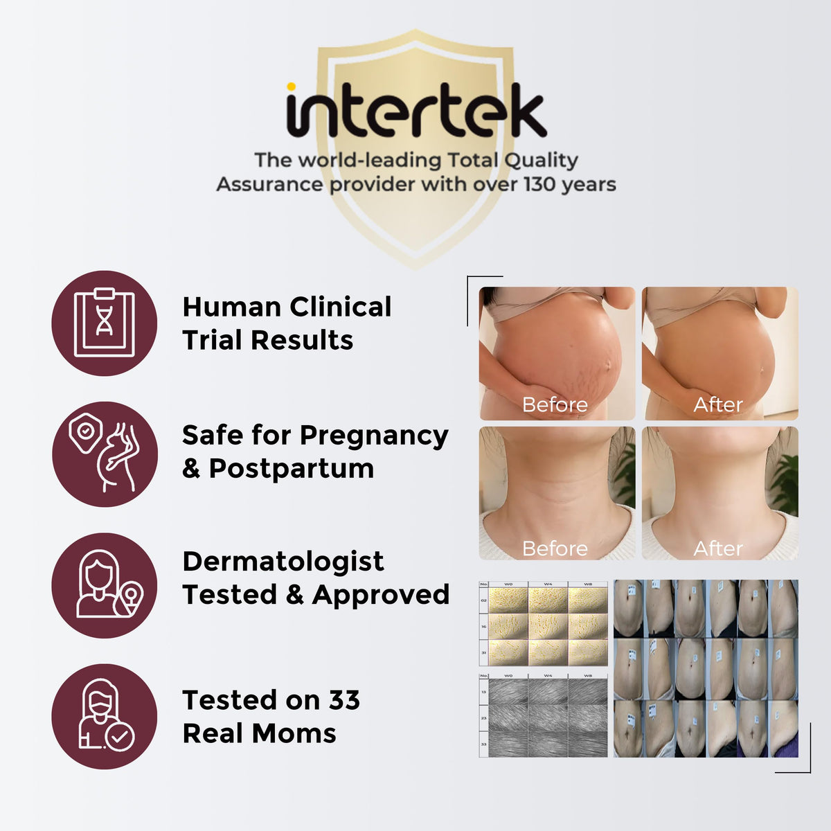 Momcozy label ingredients list close with peptides and botanical benefits