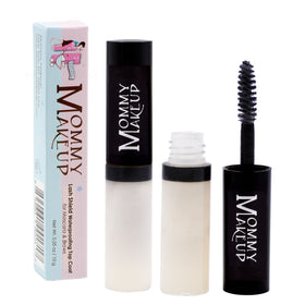 Mommy Makeup front packaging showing clear lash shield protecting mascara