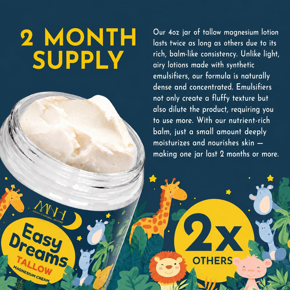 Mommy's Natural Helpers organic tallow in bowl highlighting nourishing fatty acids