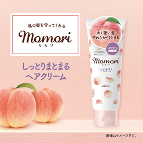 momori cream texture close-up, shows rich consistency for smoothing hair