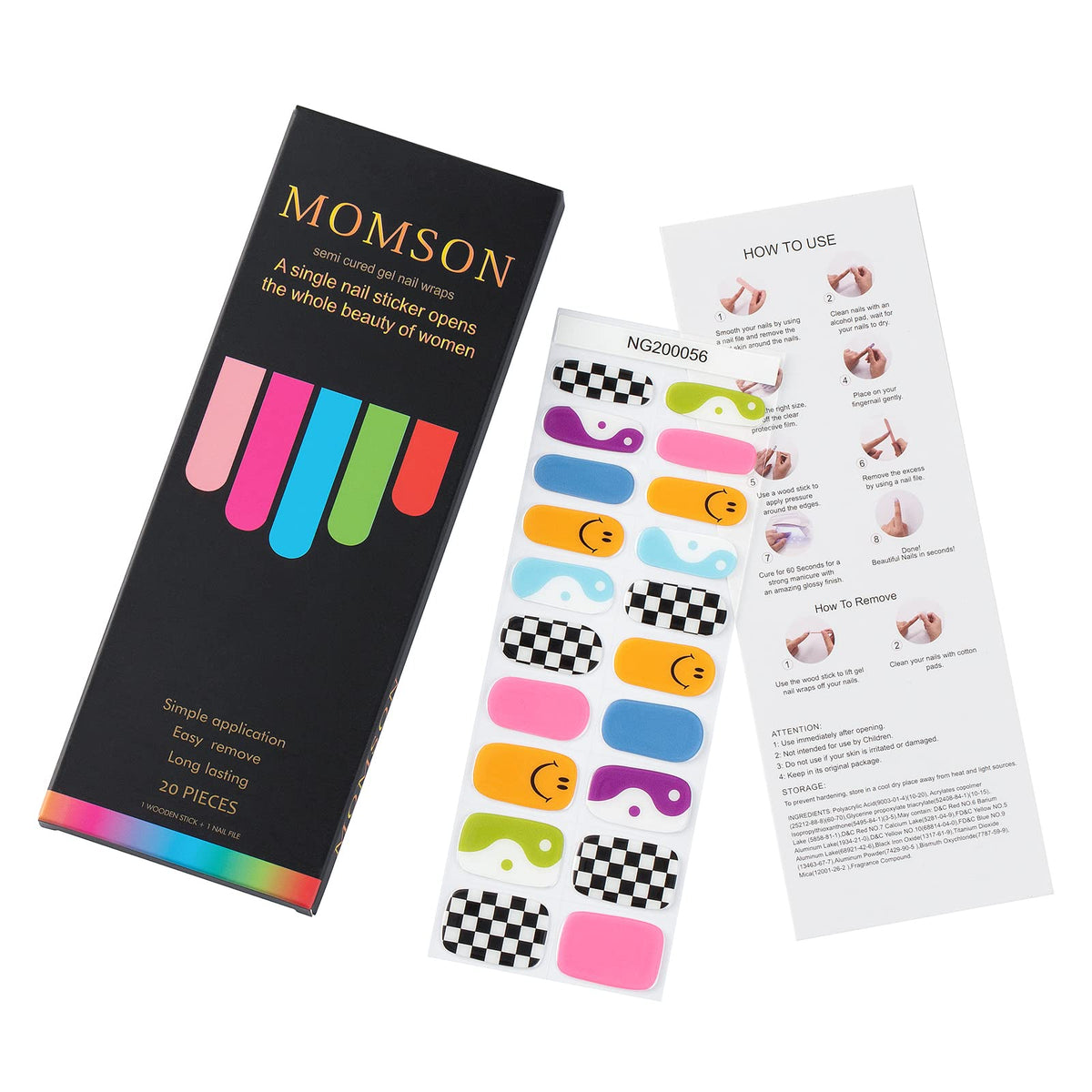 MOMSON included tools file and wood stick for clean application