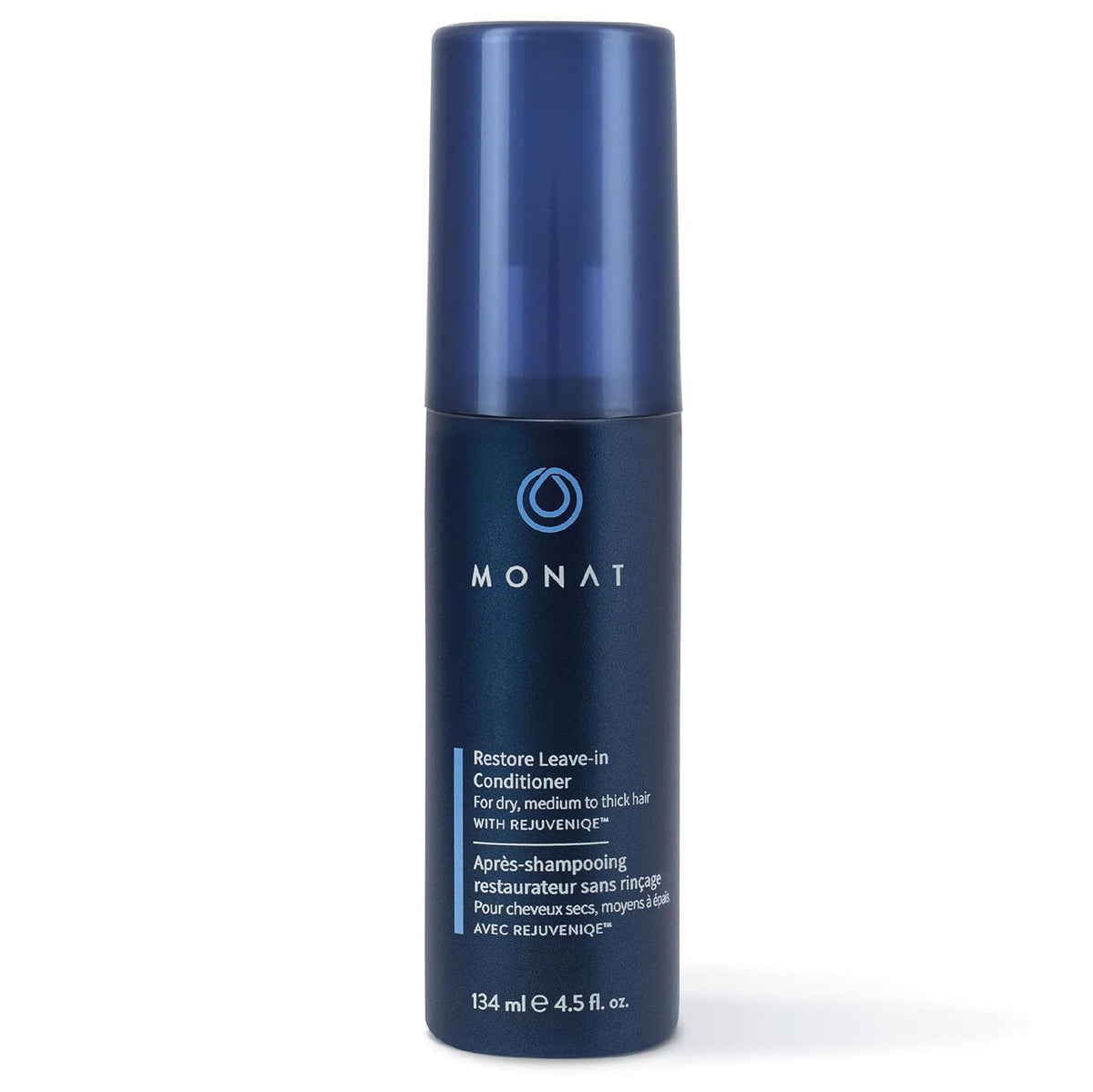 MONAT bottle front view showing branding and sleek packaging benefit for shelf appeal