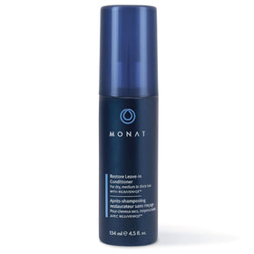 MONAT bottle front view showing branding and sleek packaging benefit for shelf appeal