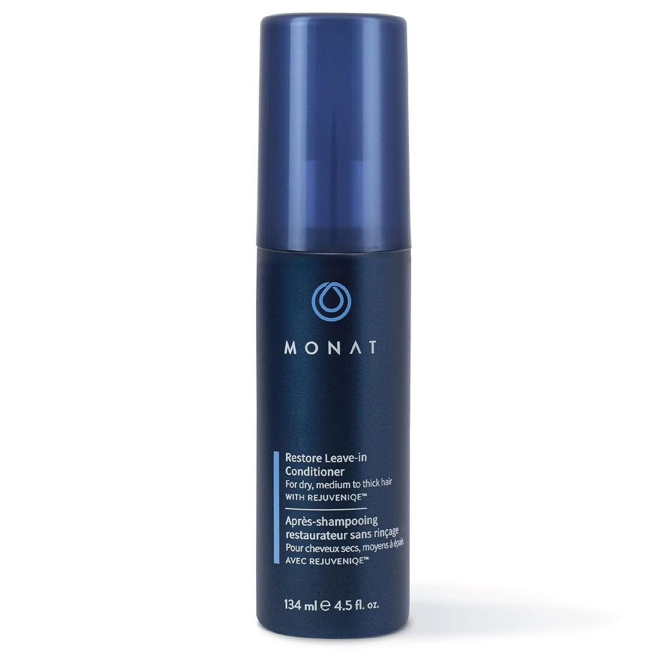 MONAT bottle front view showing branding and sleek packaging benefit for shelf appeal