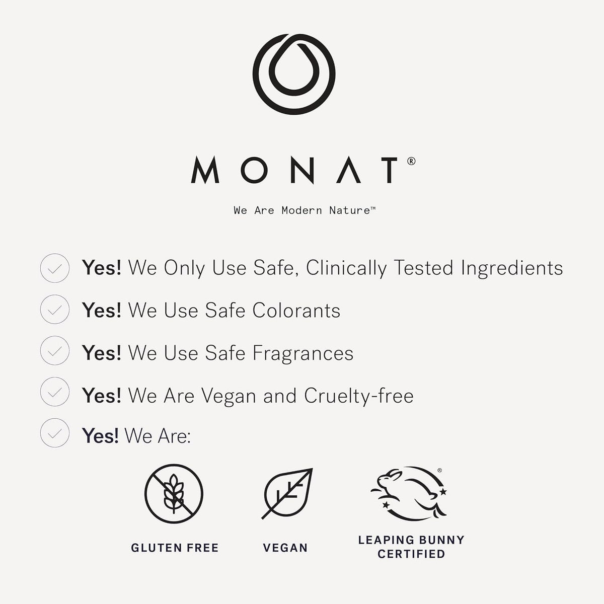 MONAT bottle on a bathroom shelf in lifestyle scene suggesting daily routine uplift