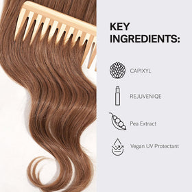 MONAT 250ml bottle next to common items showing true size and travel convenience