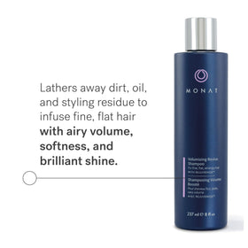 MONAT product in bathroom lifestyle scene showing practical daily volume routine