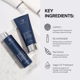 MONAT before and after fine hair showing visible root lift and fullness