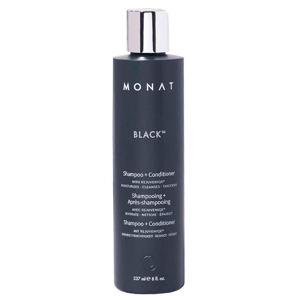MONAT black front packaging showing clean design and product benefit