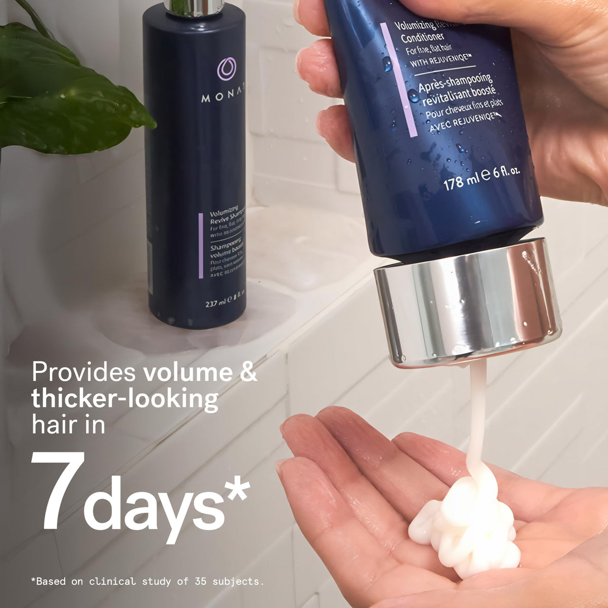 MONAT conditioner creamy application smoothing strands and adding softness
