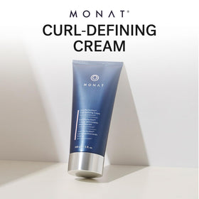 MONAT before and after curls showing improved definition and natural bounce