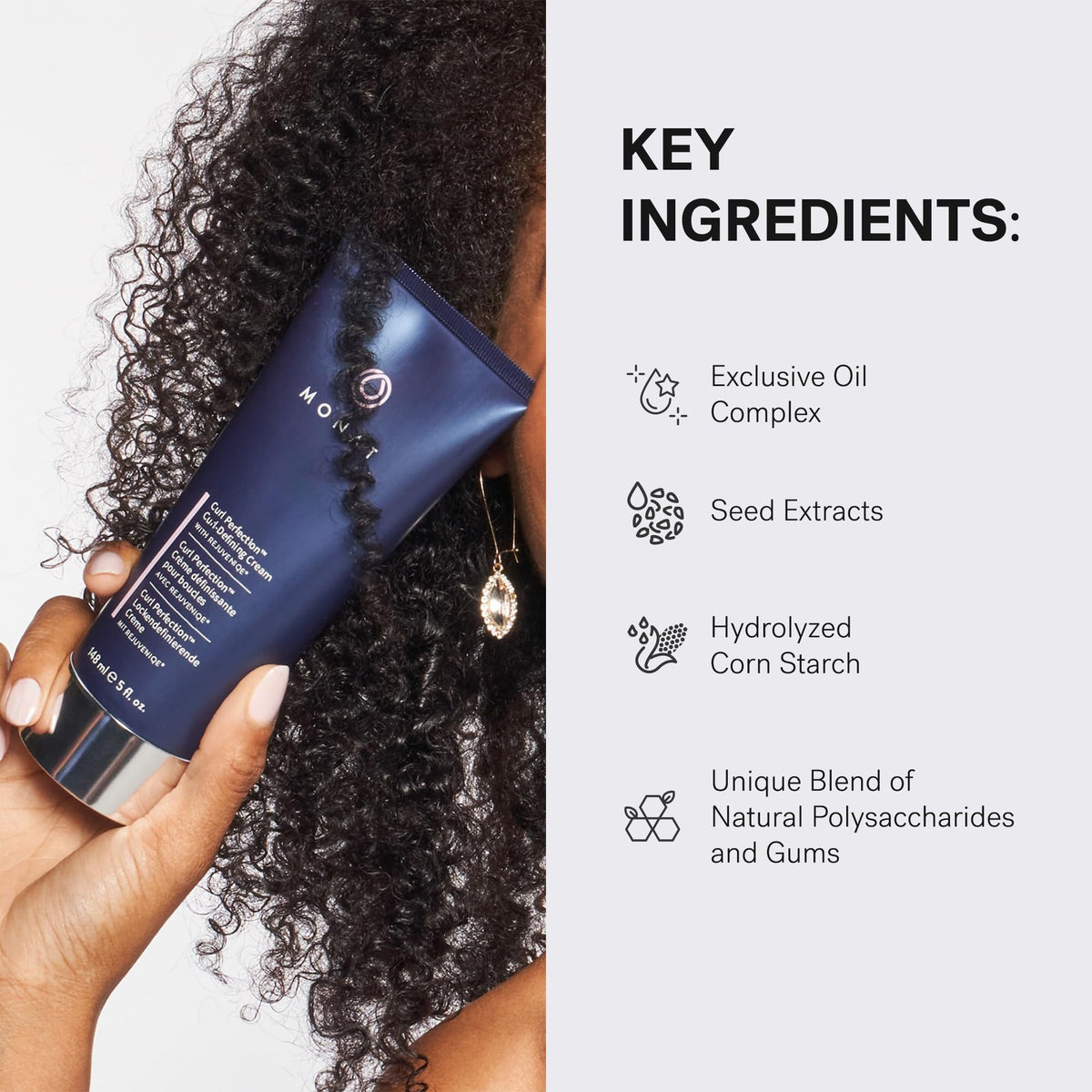 MONAT ingredient oil complex display indicating deep nourishment and shine
