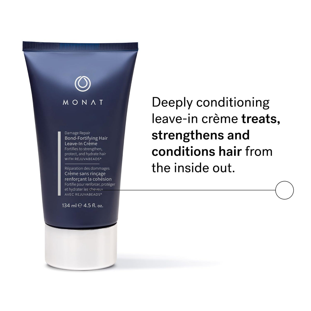 MONAT applying crème to towel-dried hair for detangling and protection