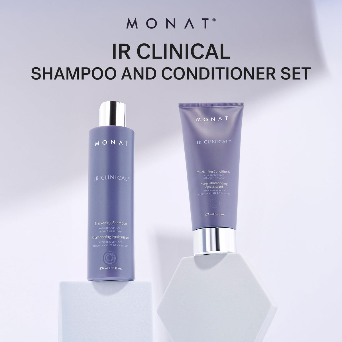 MONAT bottle beside ruler for size comparison and travel planning