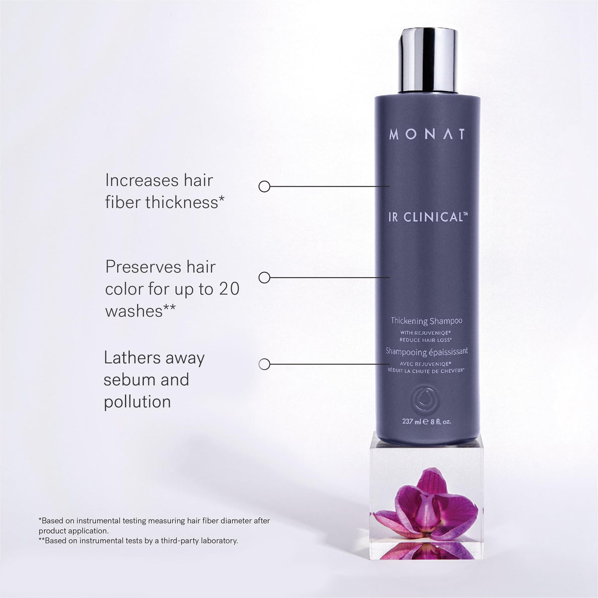 MONAT IR Clinical conditioner cream texture demonstrating rich moisturization and body