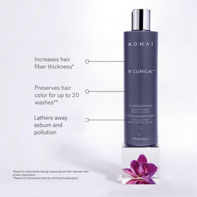 MONAT IR Clinical conditioner cream texture demonstrating rich moisturization and body