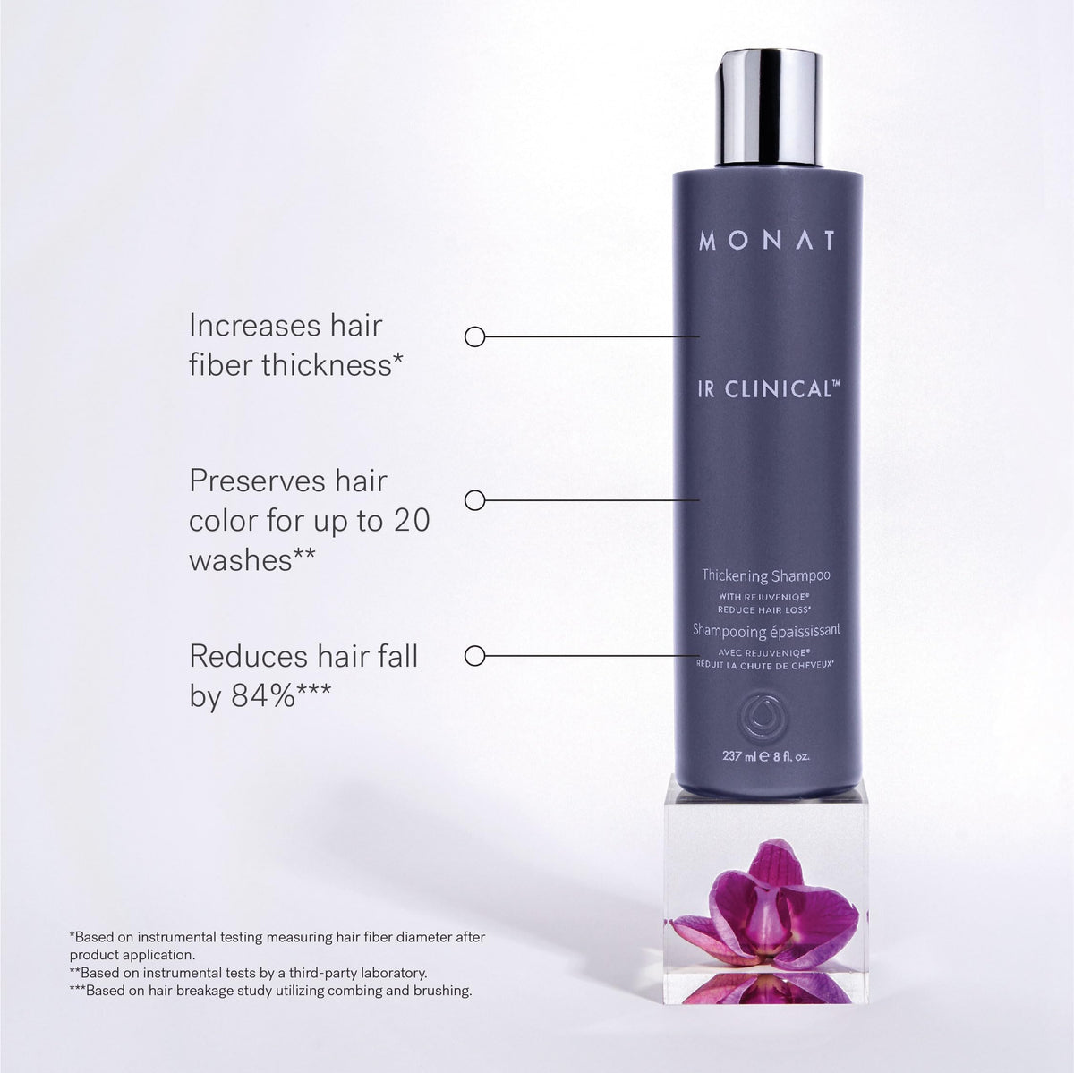 MONAT conditioner texture swipe showing creamy formula and hydration