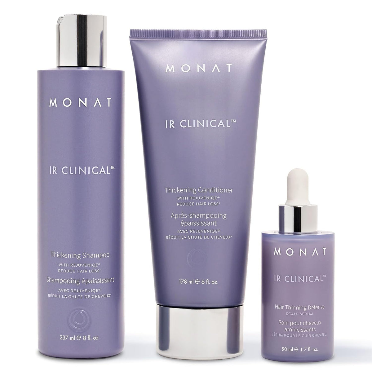 MONAT IR Clinical front packaging showing the complete kit and benefits