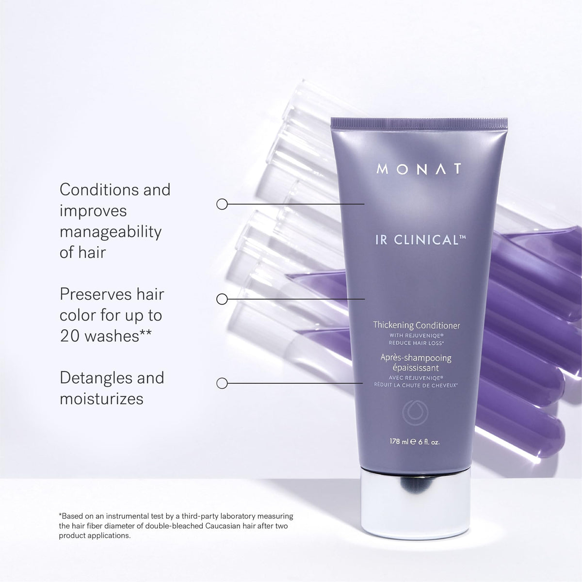MONAT IR Clinical thinning defense serum dropper applying targeted scalp nourishment