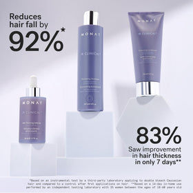 MONAT IR Clinical shampoo pump close-up showing easy dispensing and gentle cleanse