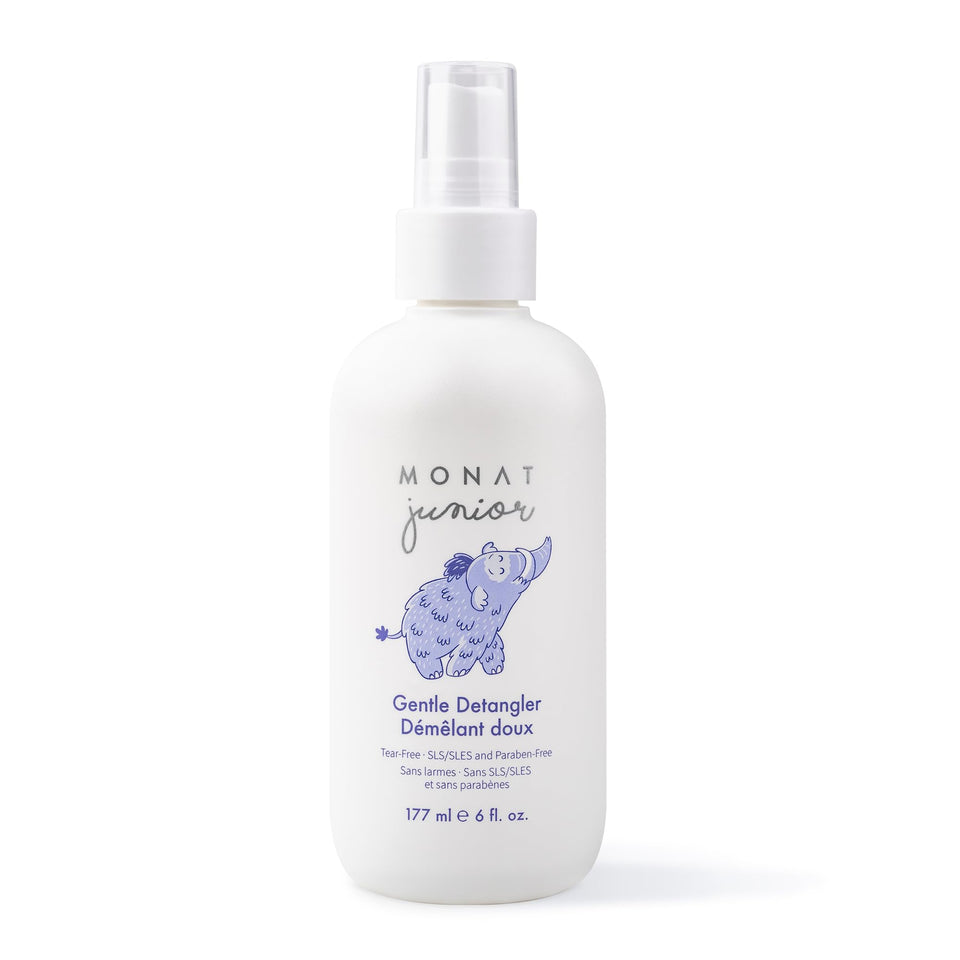 MONAT Junior front packaging showing bottle and label, easy identification benefit