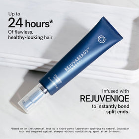 MONAT applying serum to mid-lengths and ends for instant smoothing benefit