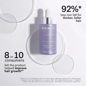 MONAT applying serum to hand demonstrating targeted scalp application benefits