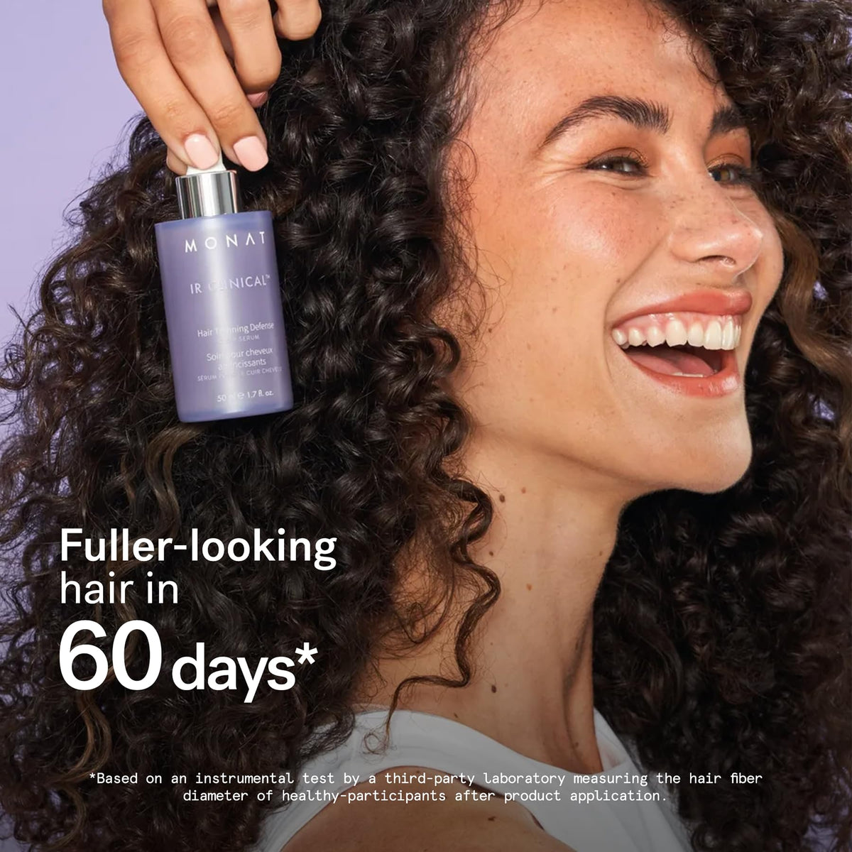 MONAT scalp massage demonstration promoting better product distribution