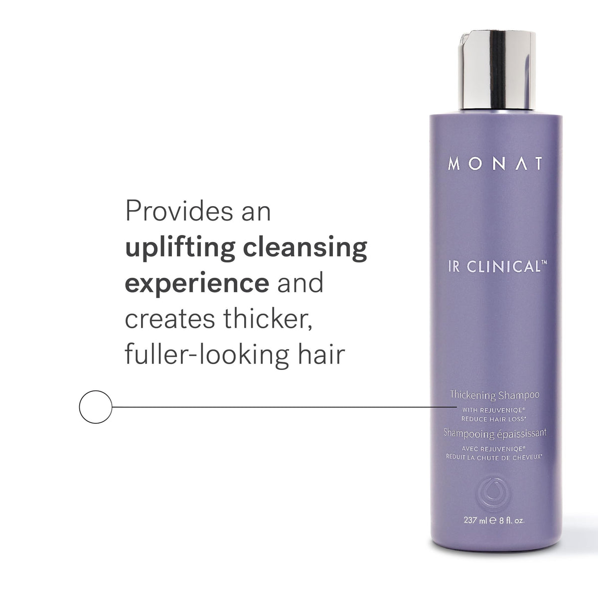 MONAT shampoo cap open showing smooth gel texture and shine