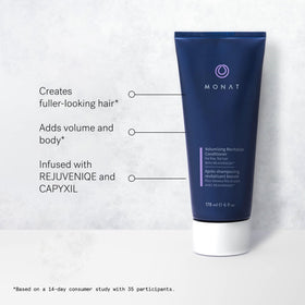 MONAT shampoo lather texture demonstrating gentle cleansing and lift