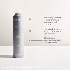 MONAT applied on styled hair showing flexible natural movement
