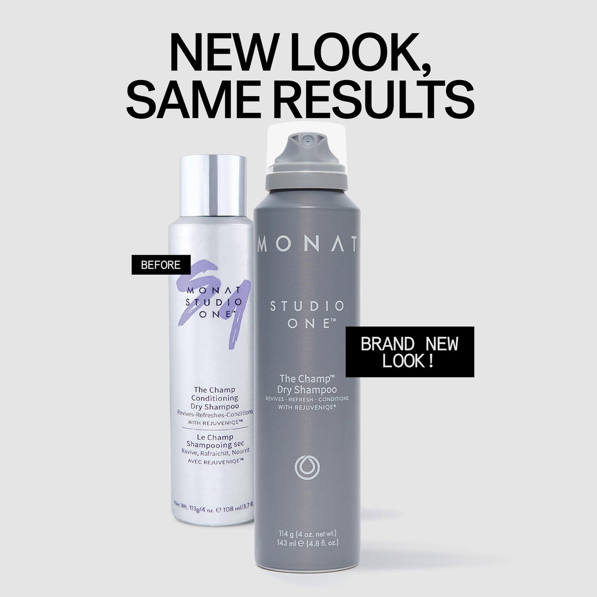 MONAT The Champ on bathroom shelf showing clean, elegant brand presentation