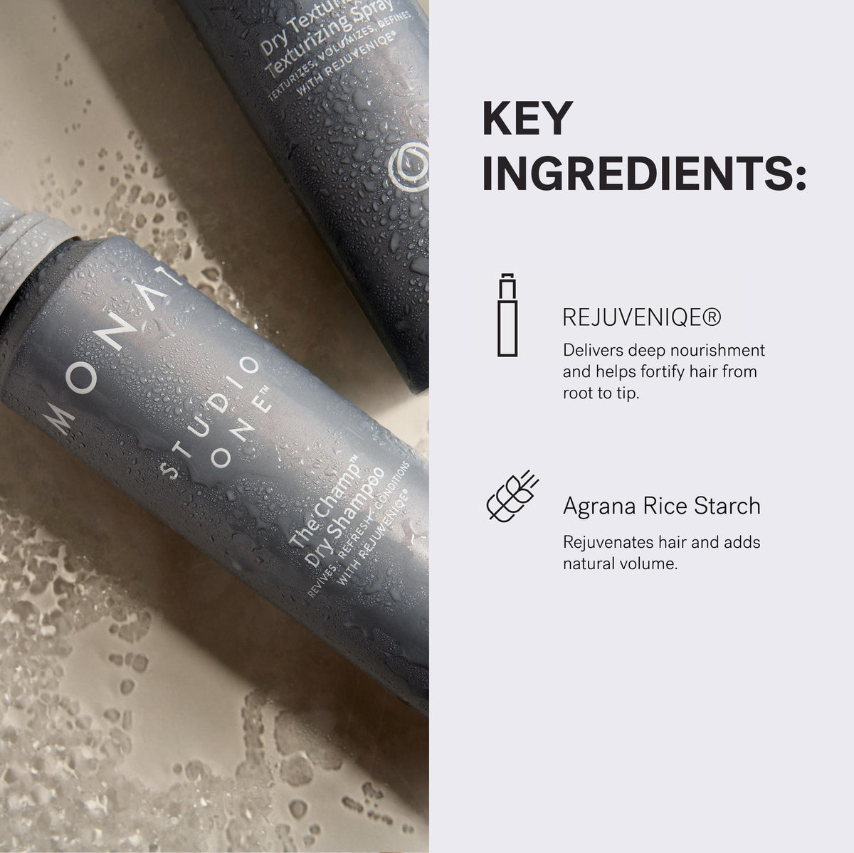 MONAT The Champ next to everyday items to show compact travel-friendly size