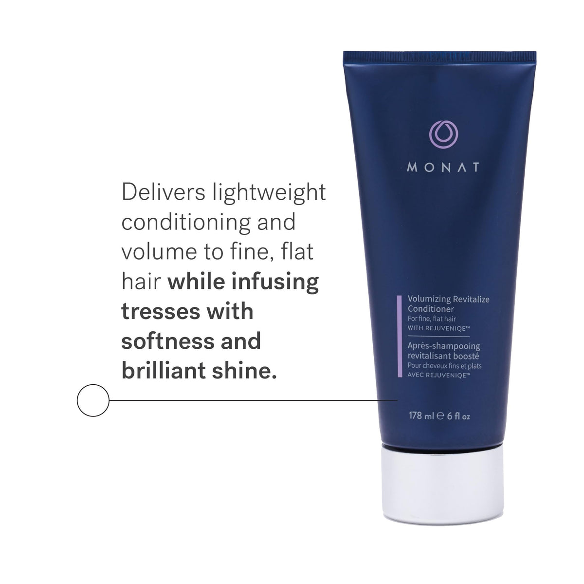 MONAT pump close-up highlighting easy dispensing and precise control benefit