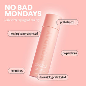 MONDAY HAIRCARE nozzle detail highlighting easy spray control for targeted application