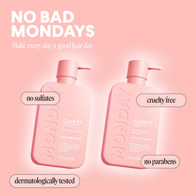 MONDAY HAIRCARE grapefruit and ceramide ingredients staged to show antioxidant protection