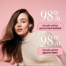 MONDAY HAIRCARE open cap dispensing conditioner illustrating smooth application