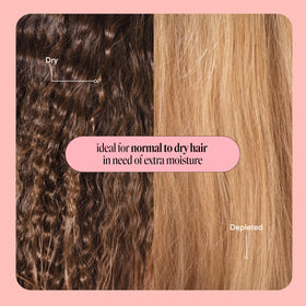 MONDAY HAIRCARE before and after hair comparison showing reduced frizz and shine