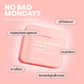 MONDAY HAIRCARE ingredients display with argan shea coconut oils for nourishment