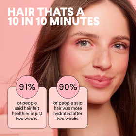 MONDAY HAIRCARE on bathroom shelf in lifestyle scene signaling daily-routine benefit