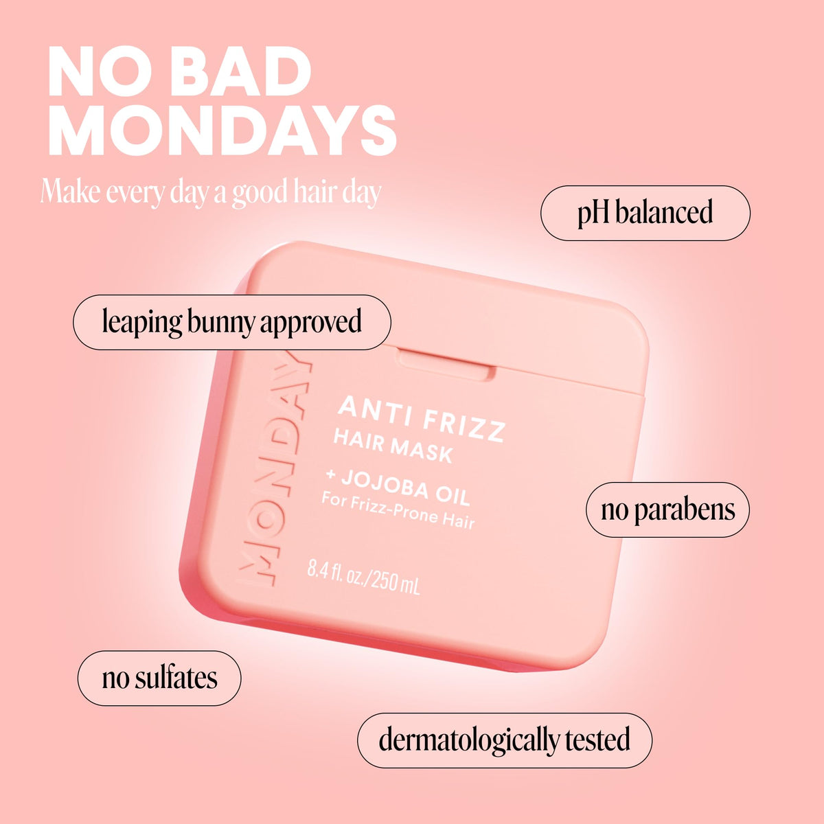 MONDAY HAIRCARE applying mask to wet hair in sink for smoother results