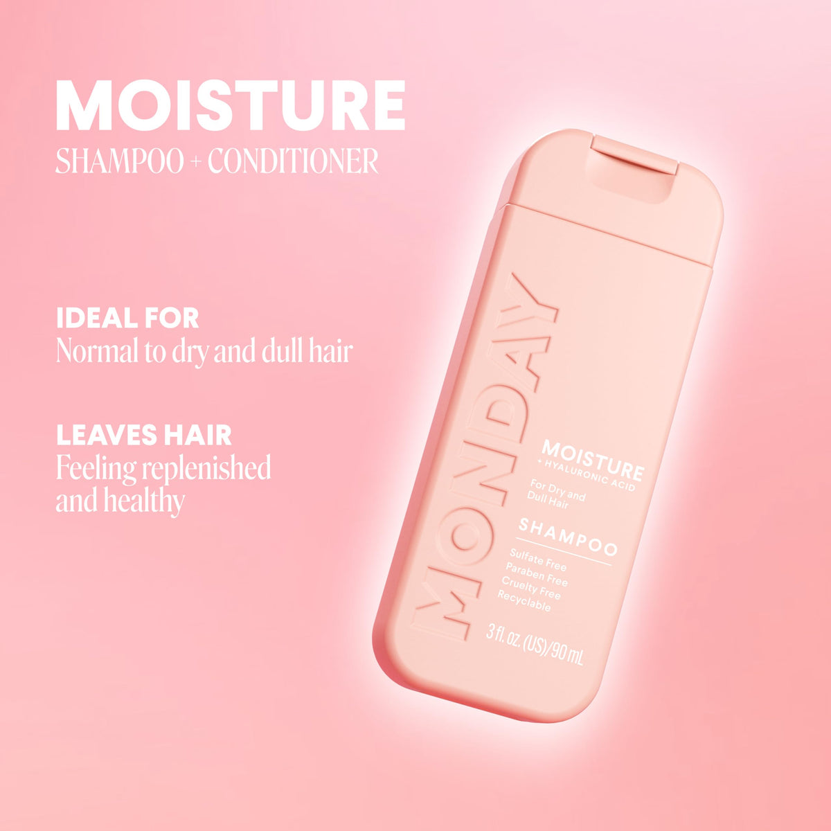 MONDAY HAIRCARE moisture cream-like texture close-up showing hydration boost