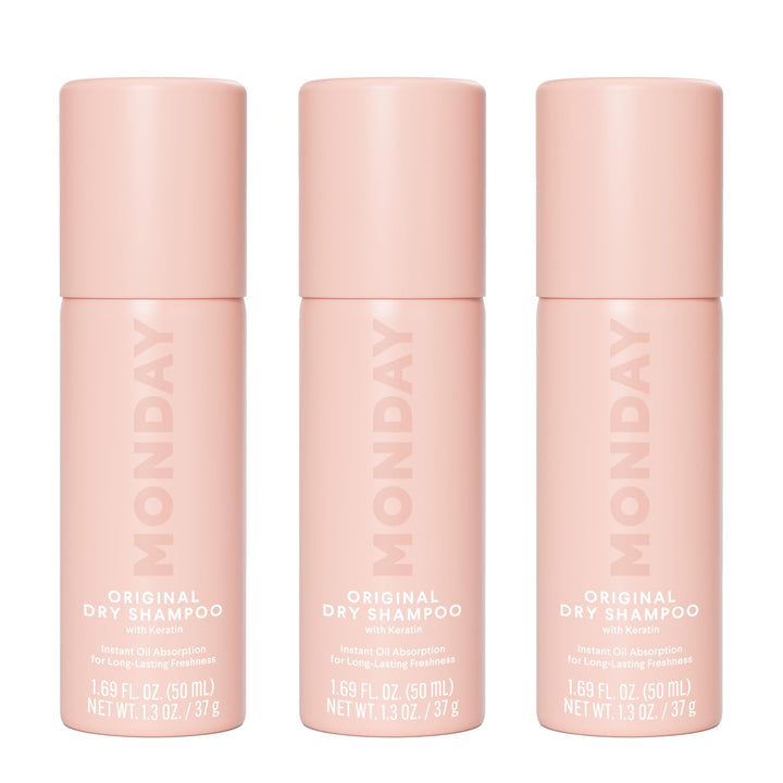 MONDAY HAIRCARE front can showing branding and 50ml size benefit quick use