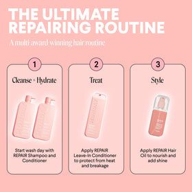 MONDAY HAIRCARE recyclable bottle label promoting eco-friendly packaging