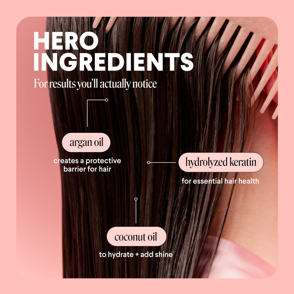 MONDAY Haircare REPAIR Leave-In spray nozzle demonstrating easy application and heat protection
