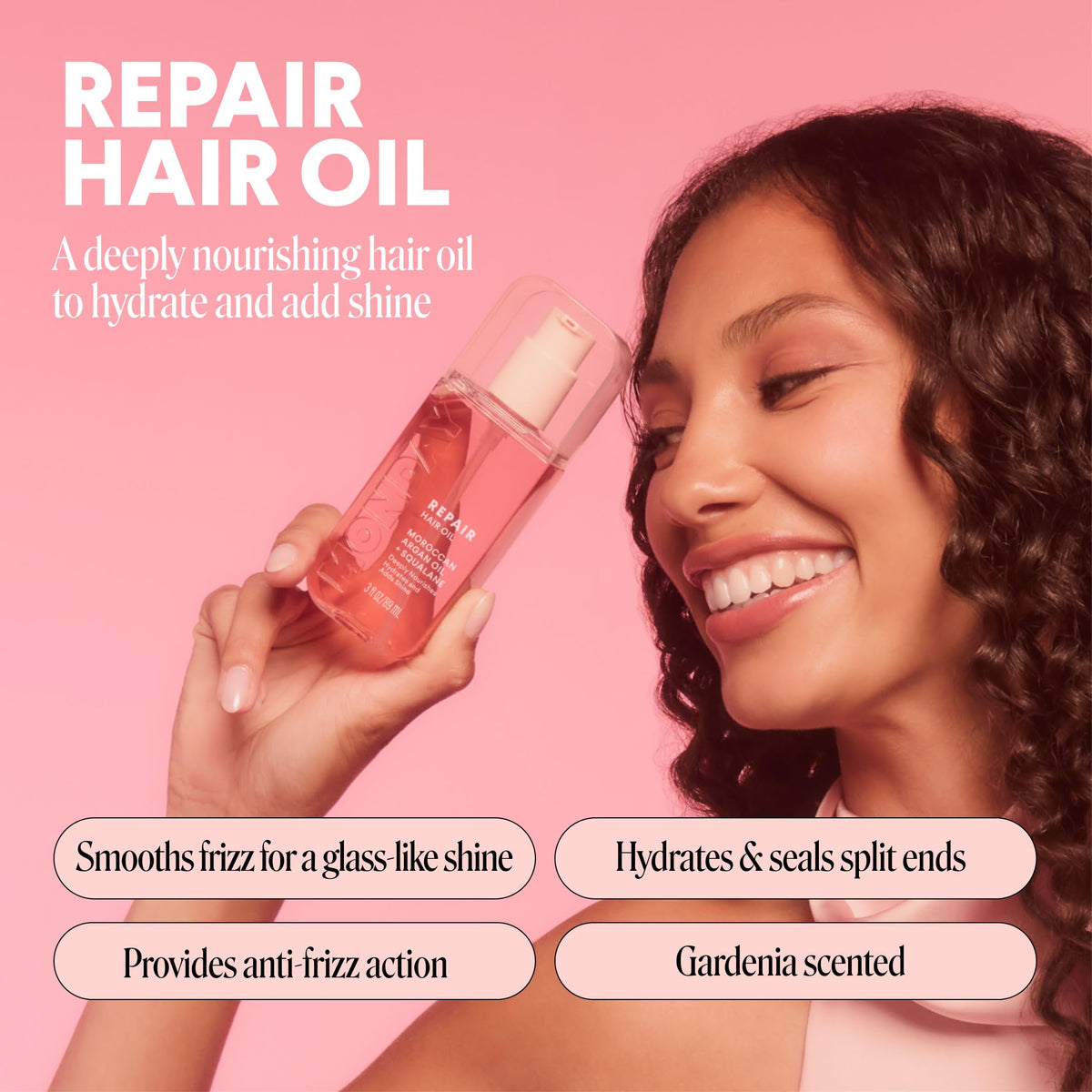 MONDAY HAIRCARE oil pouring from dropper to control application and reduce waste