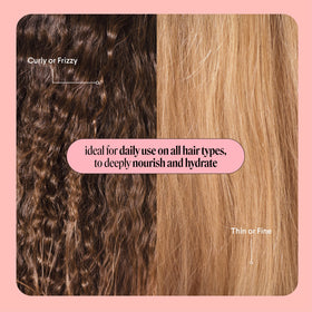 MONDAY HAIRCARE applied to curly hair to tame frizz and define curls