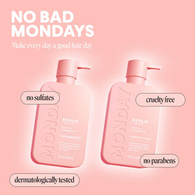MONDAY HAIRCARE conditioner texture showing rich slip for detangling and shine