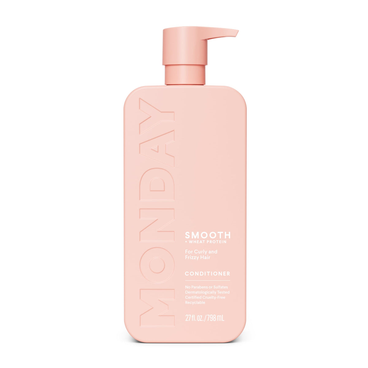 MONDAY HAIRCARE front bottle view showing sleek packaging and benefits